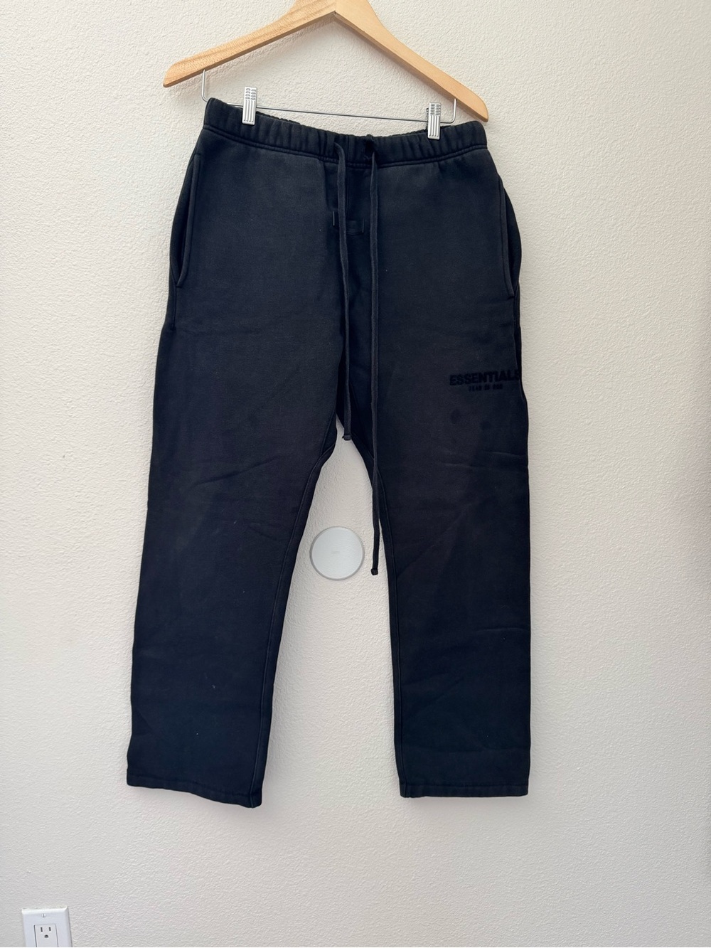 Essentials Men's Black Jogger Sweatpants with Drawstring size S men